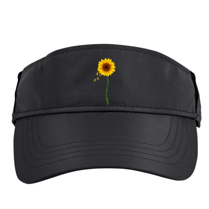 Children's Cancer Awareness Sunflower Adult Drive Performance Visor