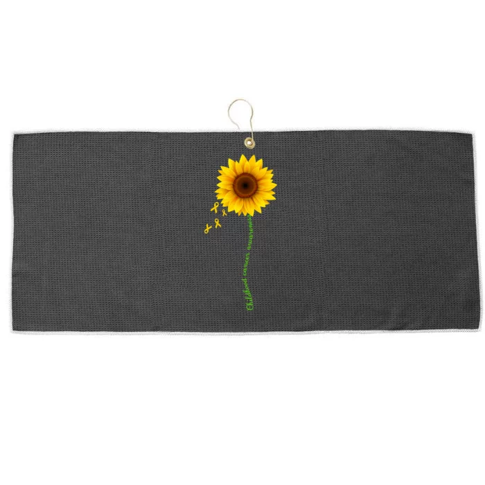 Children's Cancer Awareness Sunflower Large Microfiber Waffle Golf Towel