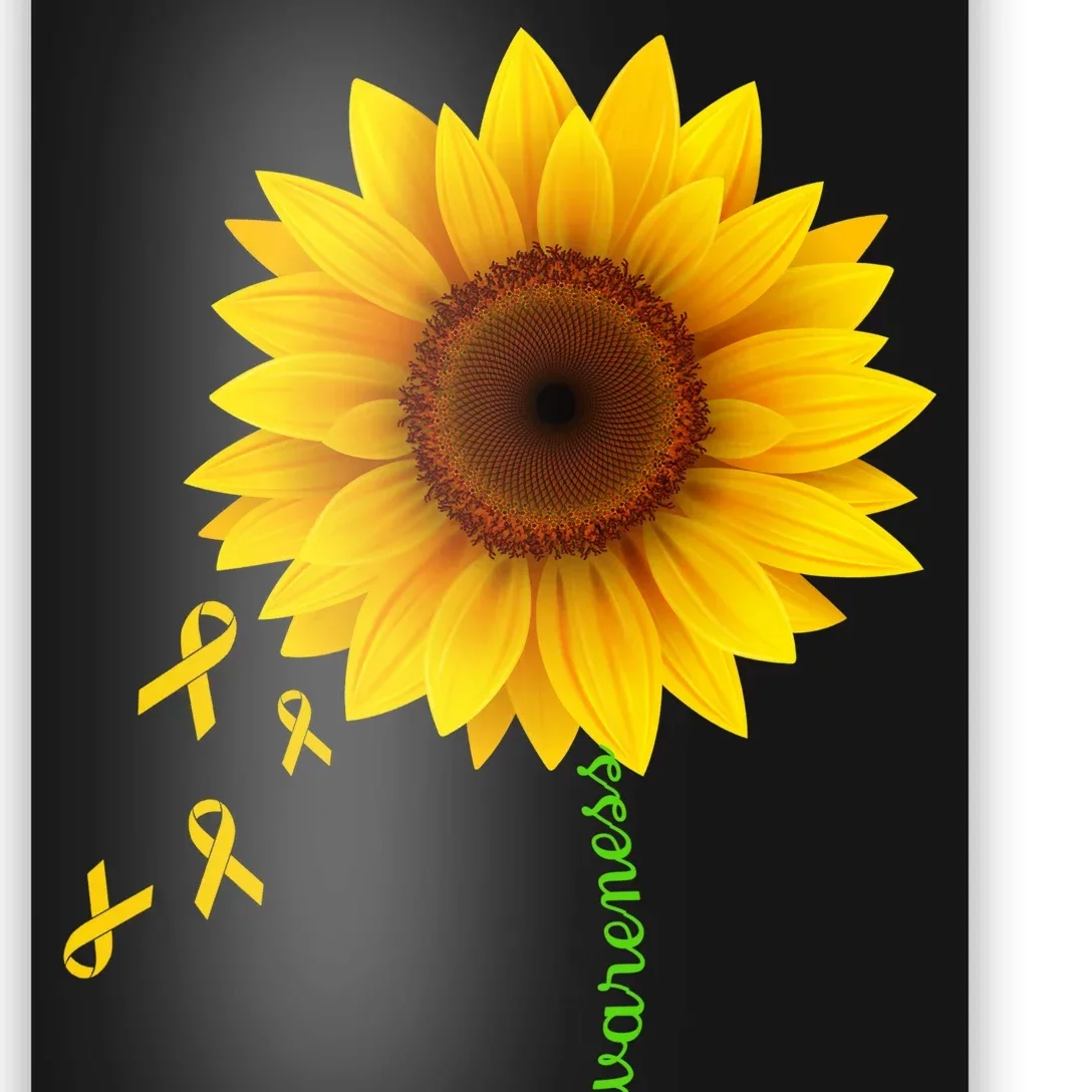 Children's Cancer Awareness Sunflower Poster