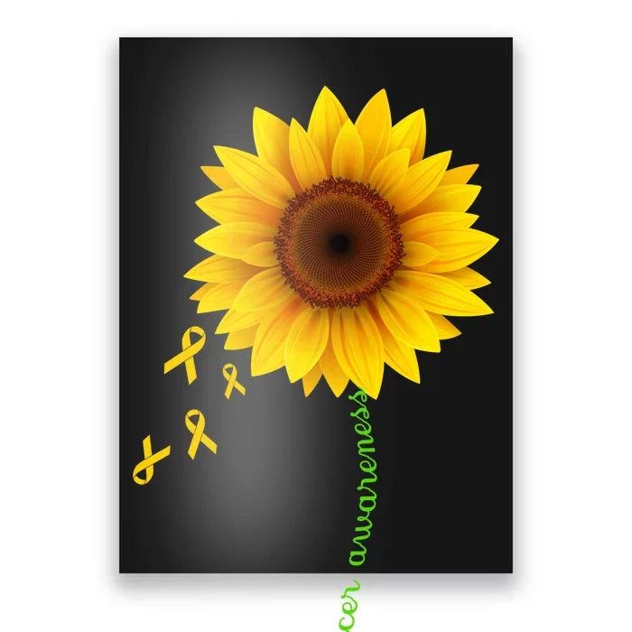 Children's Cancer Awareness Sunflower Poster