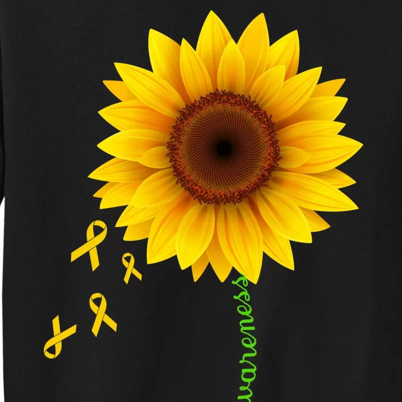 Children's Cancer Awareness Sunflower Tall Sweatshirt