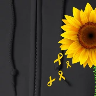 Children's Cancer Awareness Sunflower Full Zip Hoodie