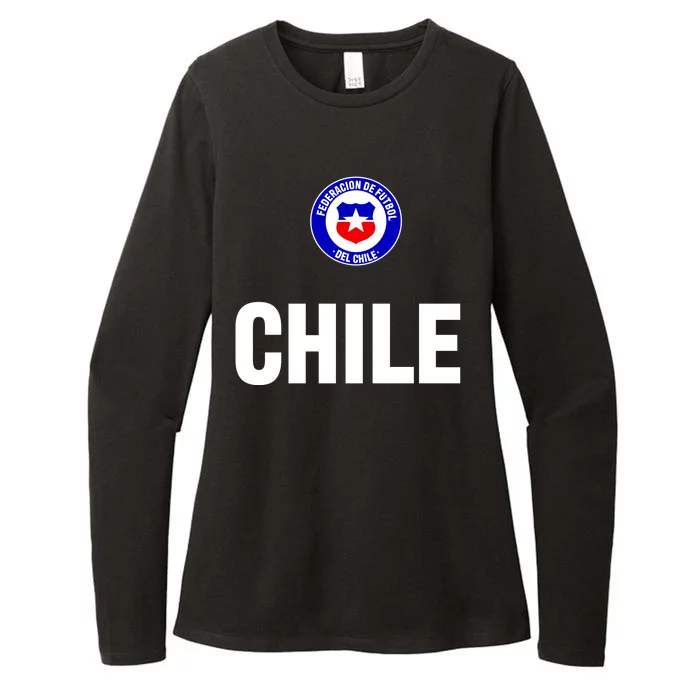 Chile Chilean Flag Soccer Futbol Womens CVC Long Sleeve Shirt