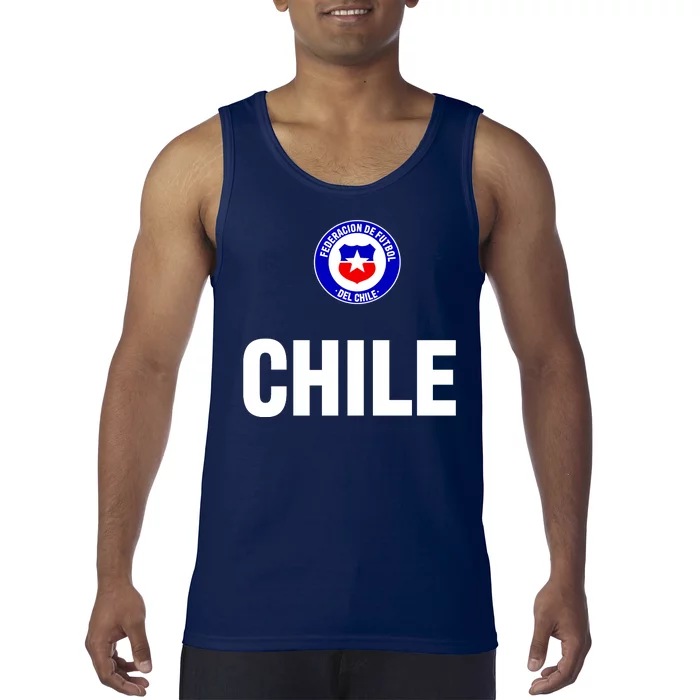 Chile Chilean Flag Soccer Futbol Tank Top