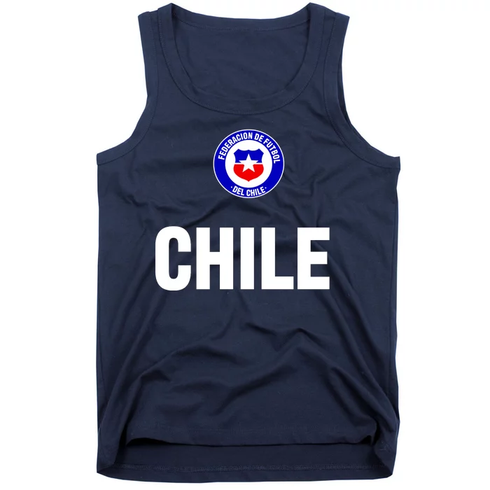 Chile Chilean Flag Soccer Futbol Tank Top