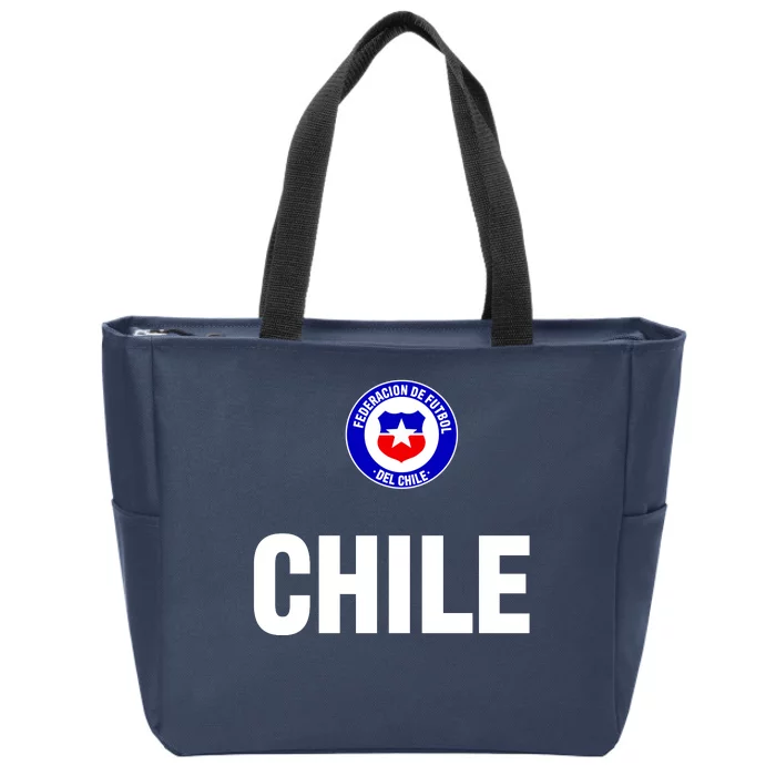 Chile Chilean Flag Soccer Futbol Zip Tote Bag