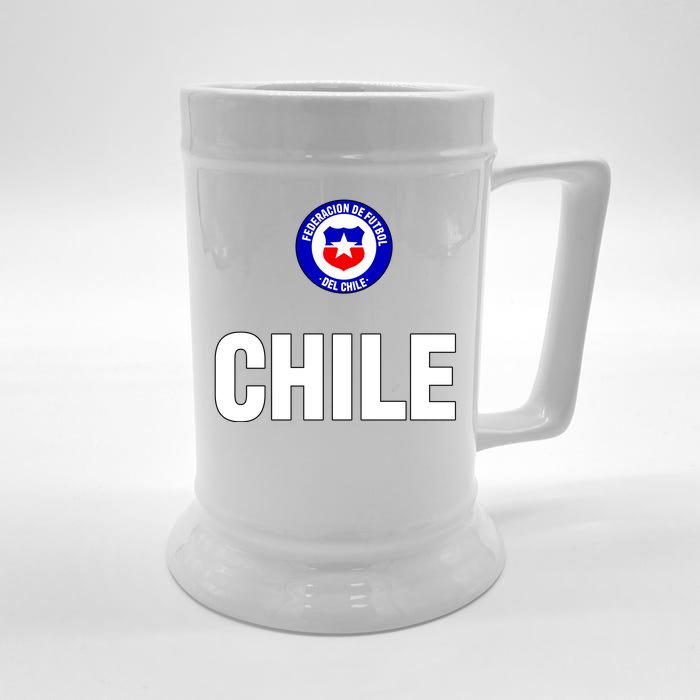 Chile Chilean Flag Soccer Futbol Front & Back Beer Stein