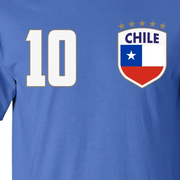 Chile Flag Shield Logo Futbol Soccer World Cup Tall T-Shirt