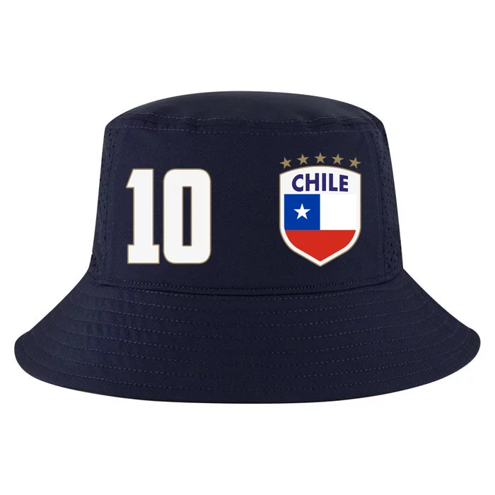 Chile Flag Shield Logo Futbol Soccer World Cup Cool Comfort Performance Bucket Hat