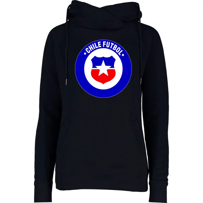 Chile Futbol Soccer Retro National Team Womens Funnel Neck Pullover Hood