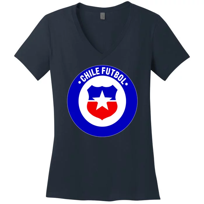 Chile Futbol Soccer Retro National Team Women's V-Neck T-Shirt