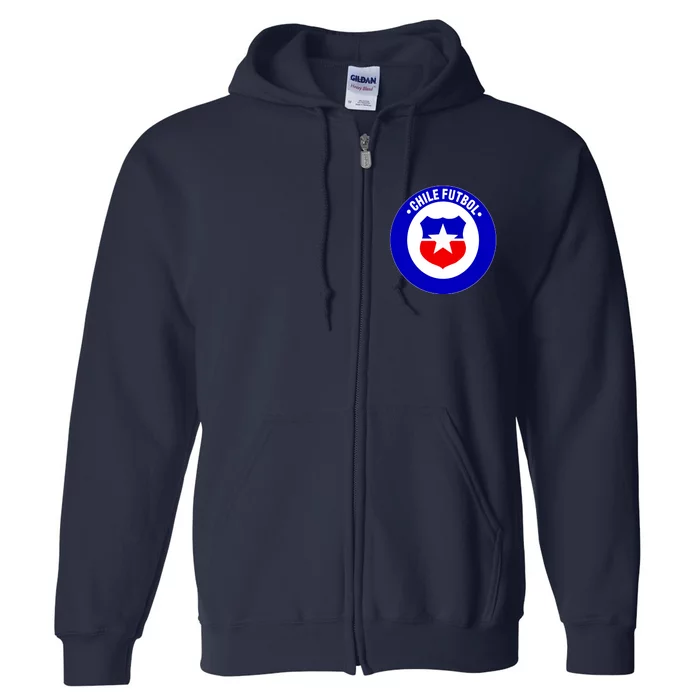 Chile Futbol Soccer Retro National Team Full Zip Hoodie