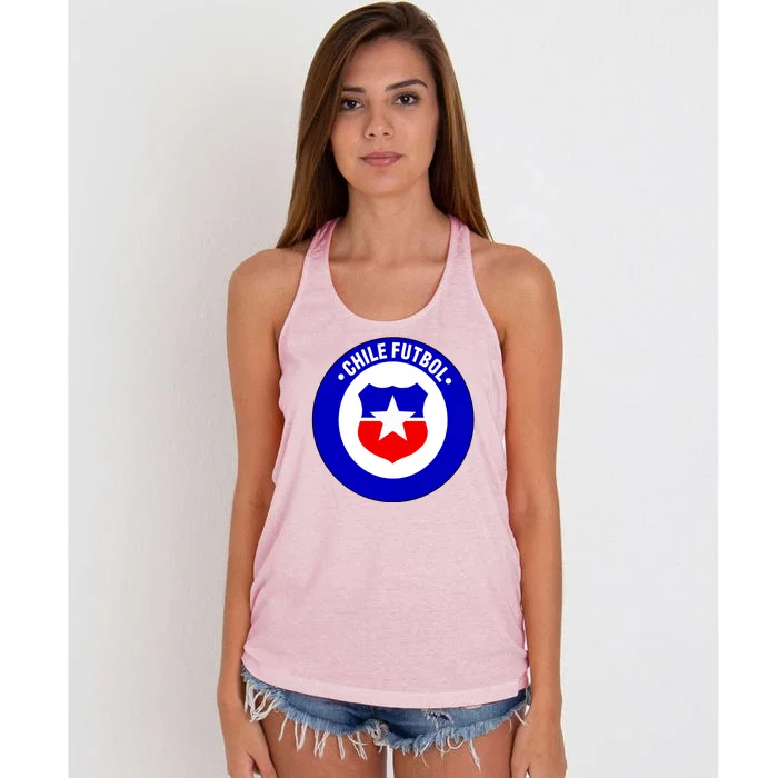 Chile Futbol Soccer Retro National Team Women's Knotted Racerback Tank