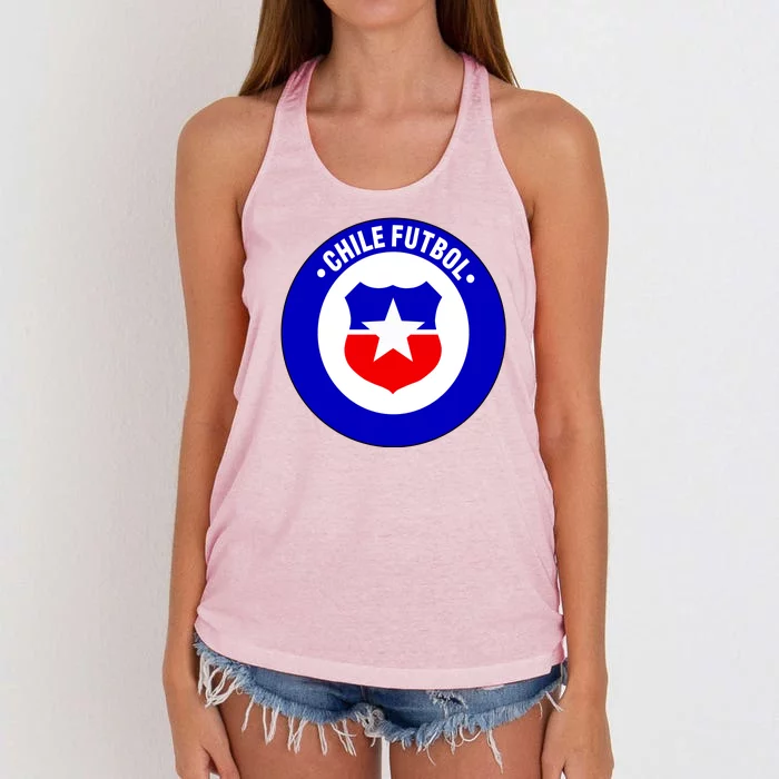 Chile Futbol Soccer Retro National Team Women's Knotted Racerback Tank