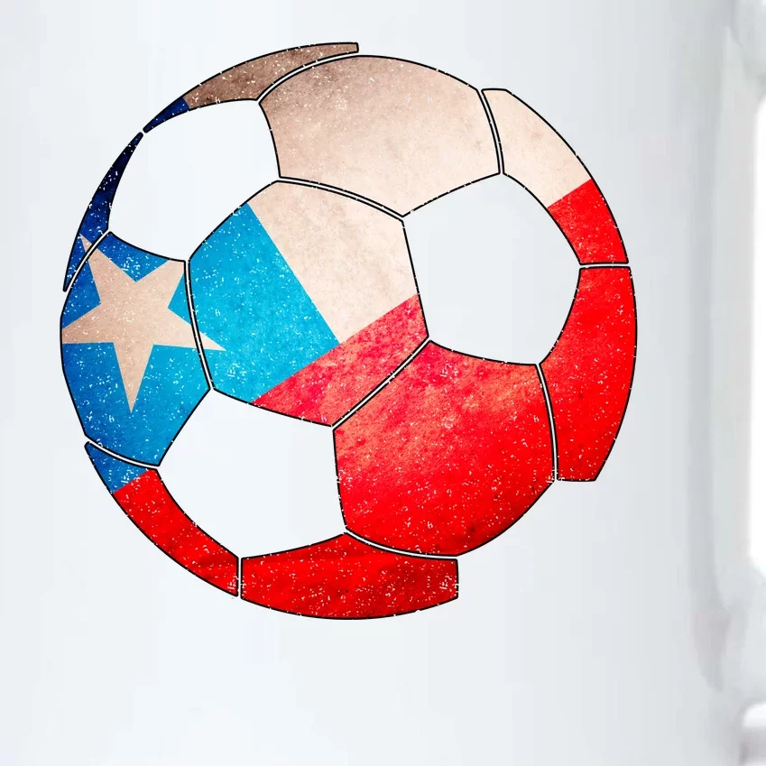 Chile Soccer Ball Flag Black Color Changing Mug