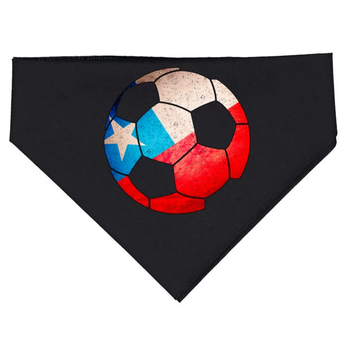 Chile Soccer Ball Flag USA-Made Doggie Bandana