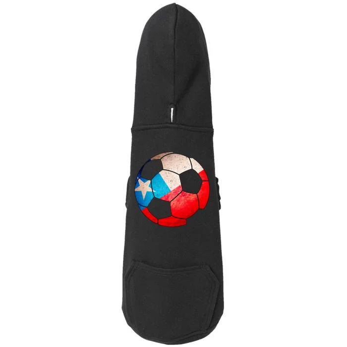 Chile Soccer Ball Flag Doggie 3-End Fleece Hoodie