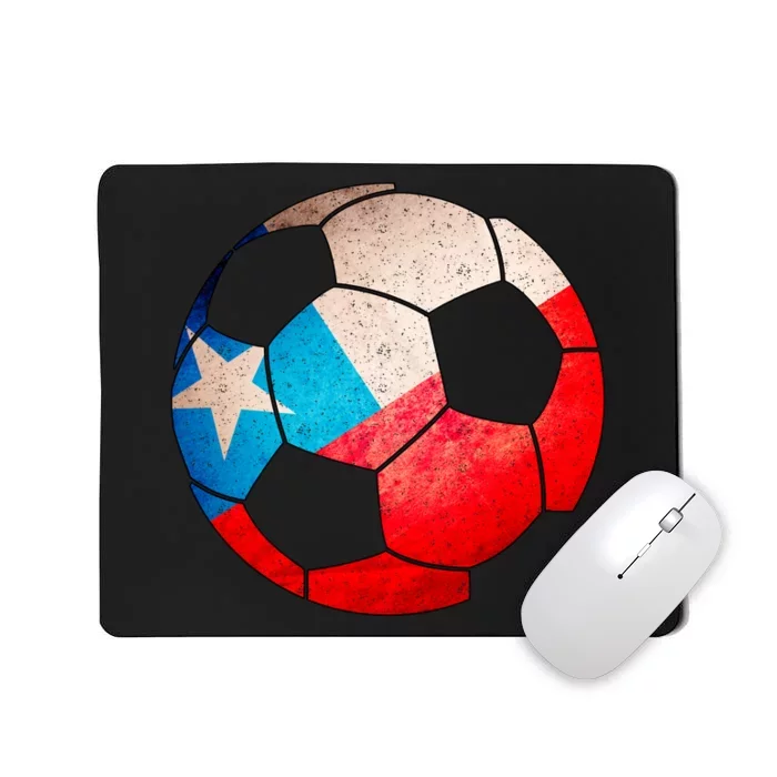 Chile Soccer Ball Flag Mousepad