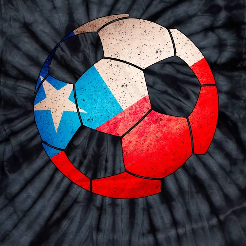 Chile Soccer Ball Flag Tie-Dye T-Shirt