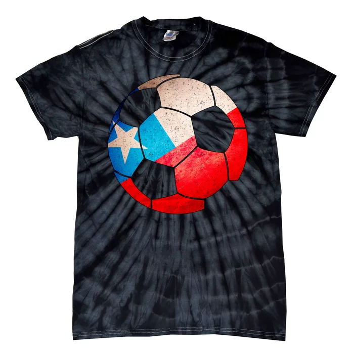 Chile Soccer Ball Flag Tie-Dye T-Shirt