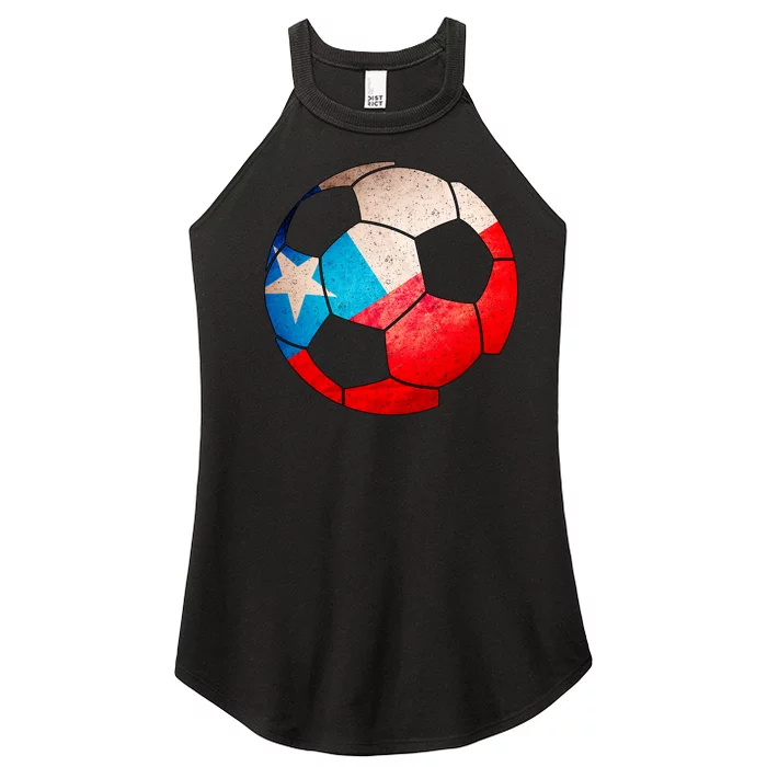 Chile Soccer Ball Flag Women’s Perfect Tri Rocker Tank