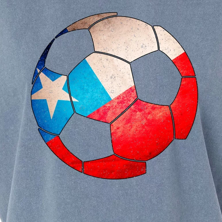 Chile Soccer Ball Flag Garment-Dyed Women's Muscle Tee