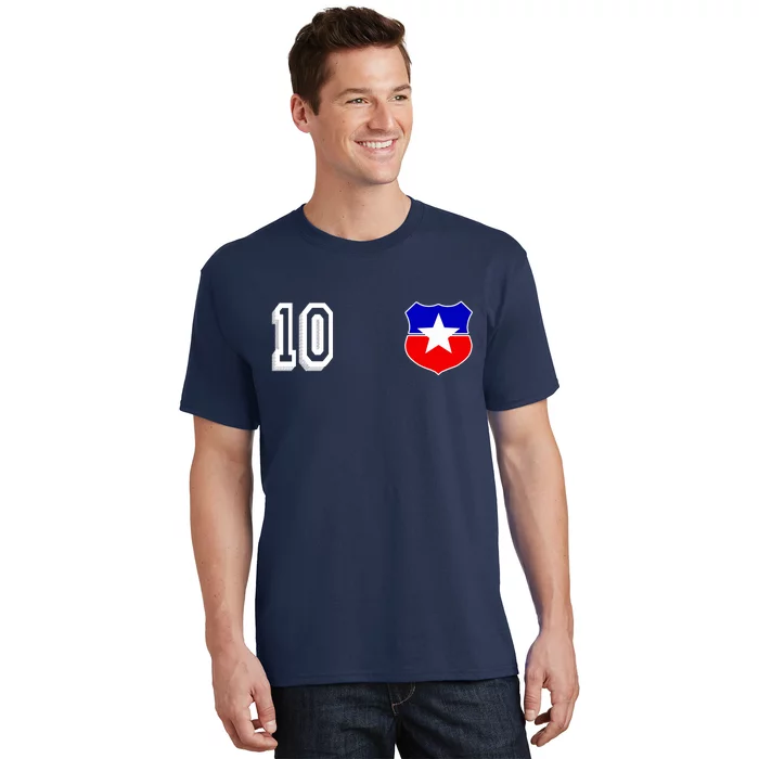 Chile Soccer La Roja Jersey Number 10 T-Shirt