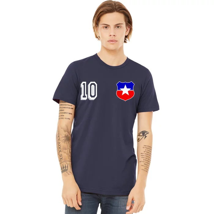 Chile Soccer La Roja Jersey Number 10 Premium T-Shirt