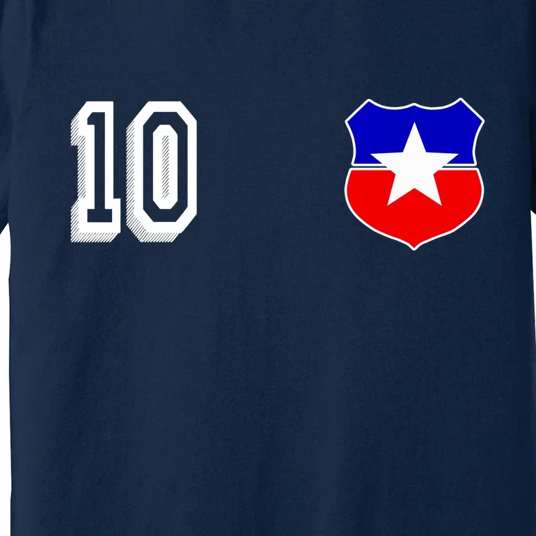 Chile Soccer La Roja Jersey Number 10 Premium T-Shirt