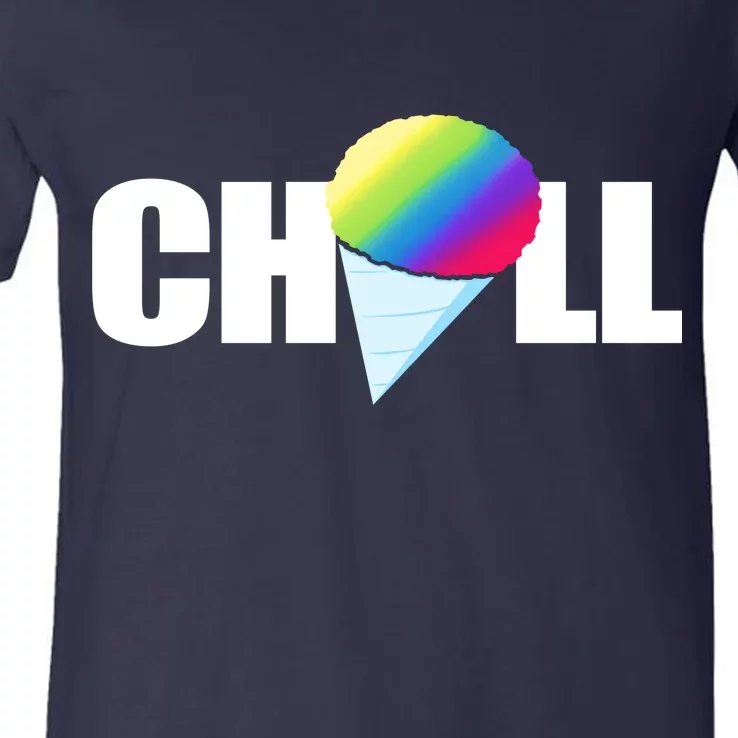 Chill Snowcone Retro V-Neck T-Shirt