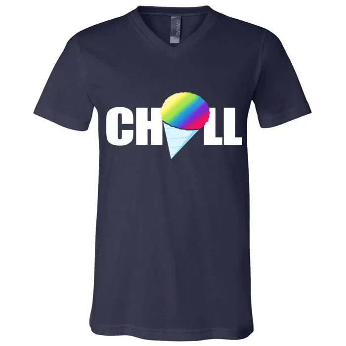 Chill Snowcone Retro V-Neck T-Shirt