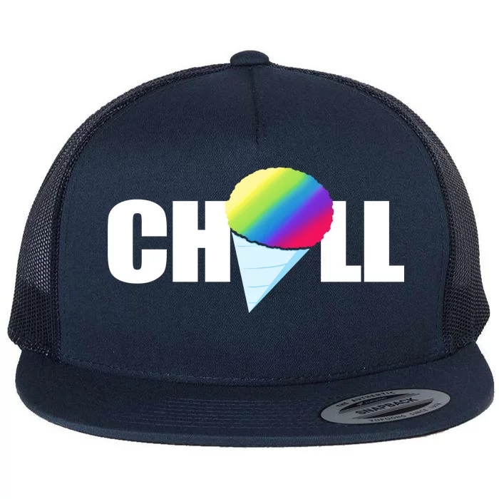 Chill Snowcone Retro Flat Bill Trucker Hat