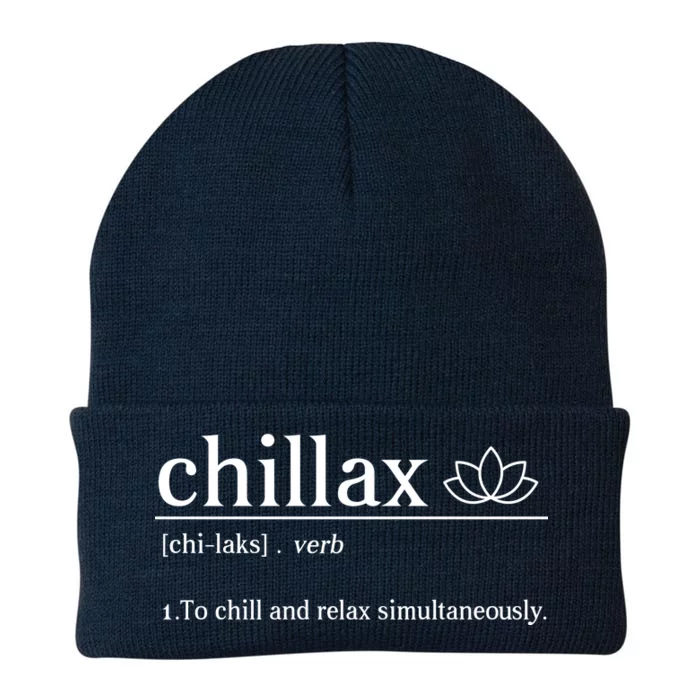 Chillax Definition Chill And Relax Simultaneously Knit Cap Winter Beanie