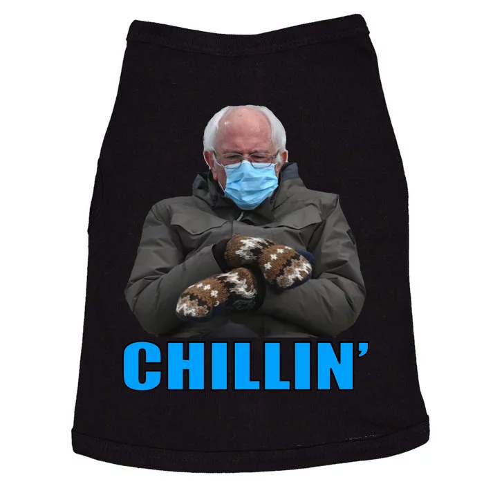 Chillin' Bernie Sanders Mittens Meme Sitting Doggie Tank