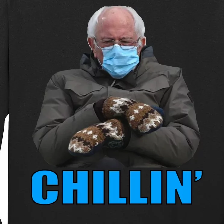 Chillin' Bernie Sanders Mittens Meme Sitting Tall Long Sleeve T-Shirt