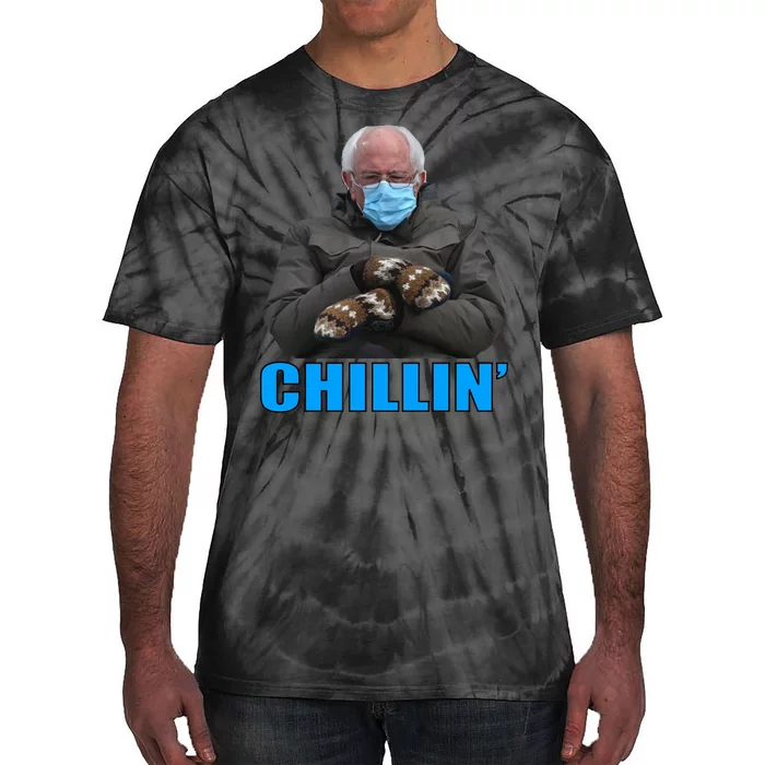 Chillin' Bernie Sanders Mittens Meme Sitting Tie-Dye T-Shirt