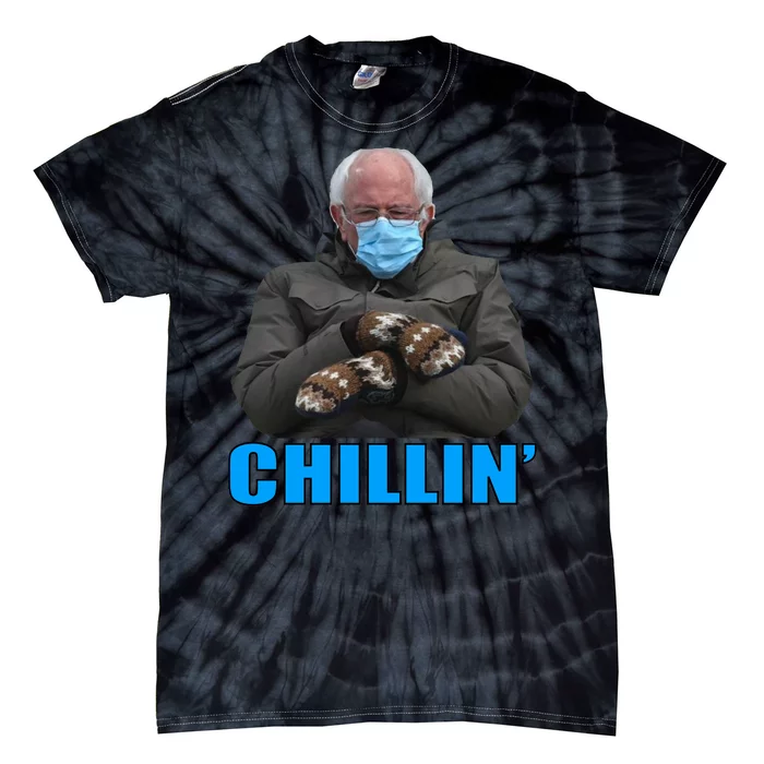 Chillin' Bernie Sanders Mittens Meme Sitting Tie-Dye T-Shirt