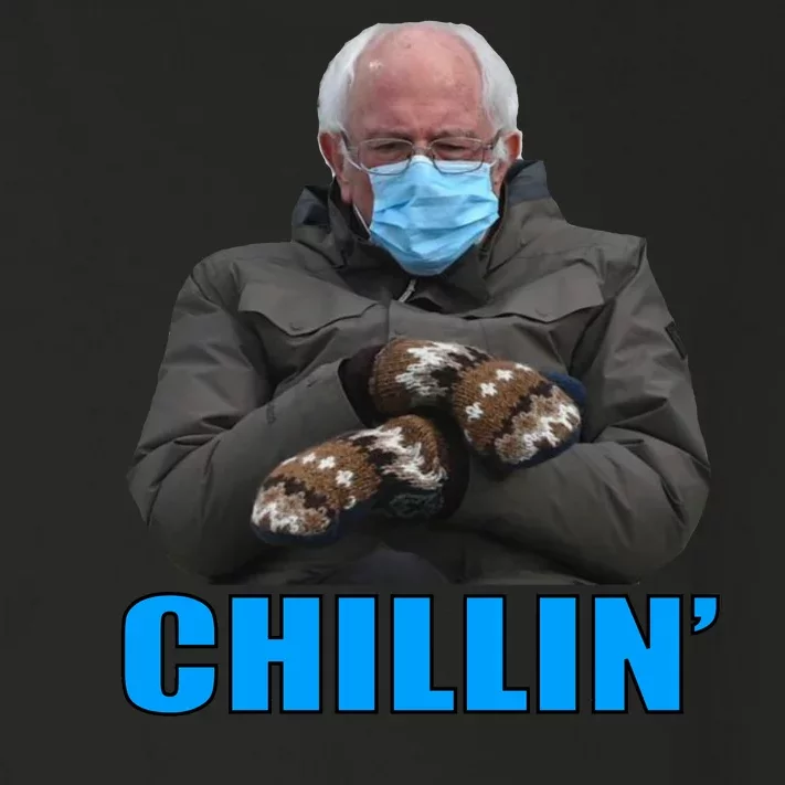 Chillin' Bernie Sanders Mittens Meme Sitting Toddler Long Sleeve Shirt