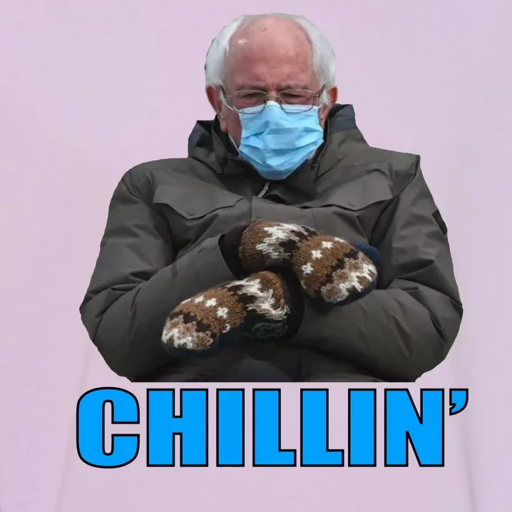 Chillin' Bernie Sanders Mittens Meme Sitting Garment-Dyed Sweatshirt