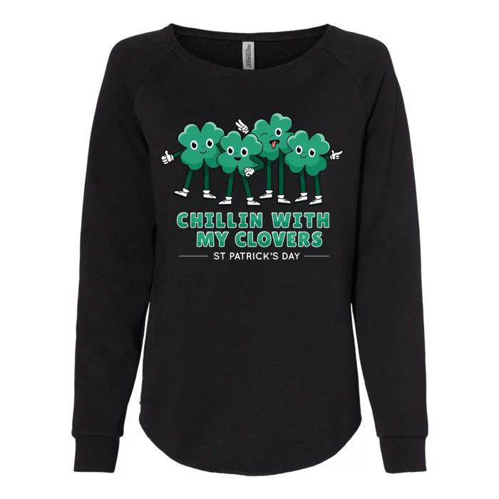 Chillin With My Clovers Womens California Wash Sweatshirt