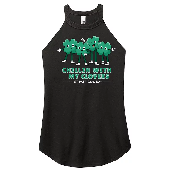 Chillin With My Clovers Women’s Perfect Tri Rocker Tank