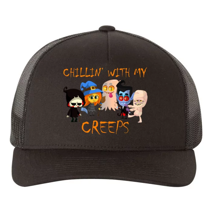 Chillin With My Creeps Yupoong Adult 5-Panel Trucker Hat