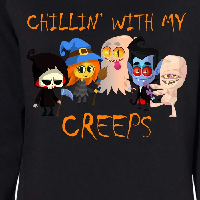 Chillin With My Creeps Womens California Wash Sweatshirt