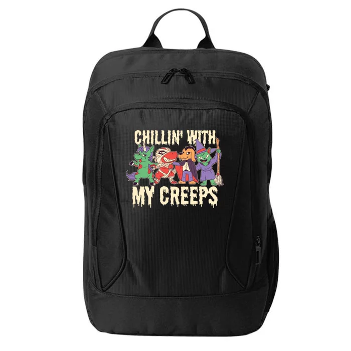 Chillin With My Creeps Halloween Animals City Backpack