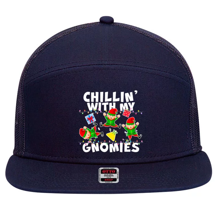 Chillin' With My Gnomies 7 Panel Mesh Trucker Snapback Hat