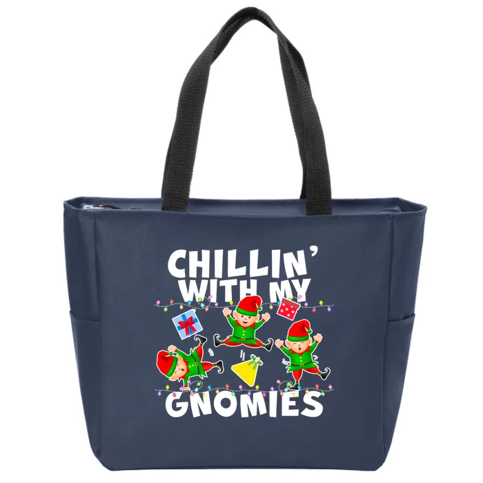 Chillin' With My Gnomies Zip Tote Bag