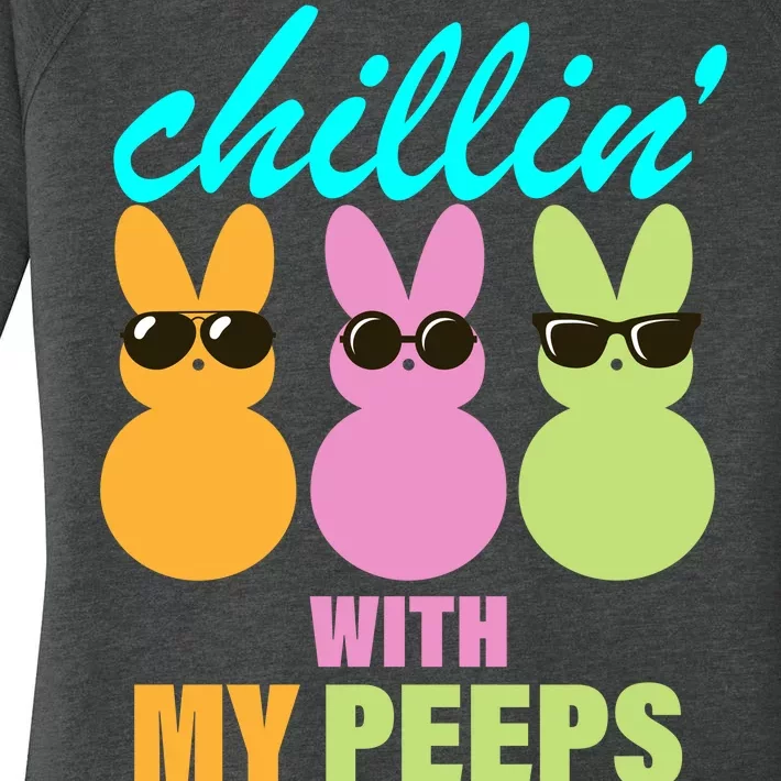 Chillin' With My Peeps Women's Perfect Tri Tunic Long Sleeve Shirt