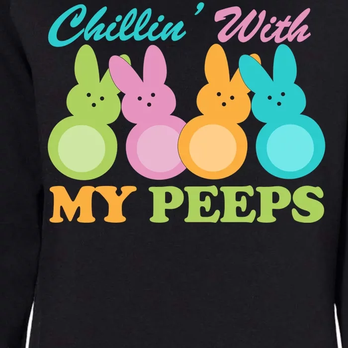 Chillin With My Peeps Easter Rabbits Womens California Wash Sweatshirt