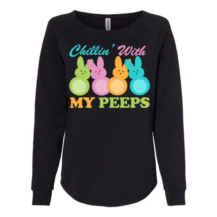 Chillin With My Peeps Easter Rabbits Womens California Wash Sweatshirt