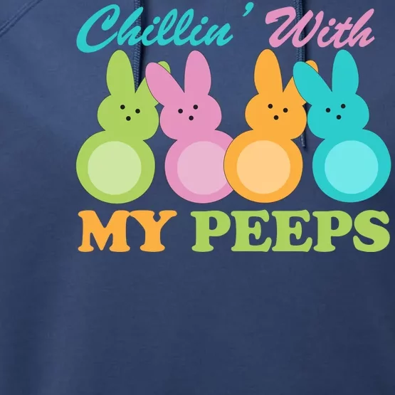 Chillin With My Peeps Easter Rabbits Performance Fleece Hoodie